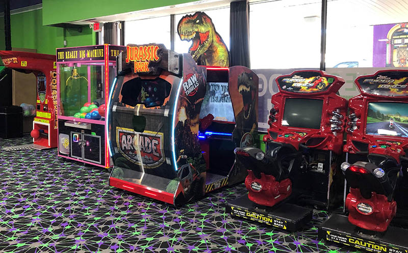 Air Insanity Indoor Trampoline Park Arcade Upgrade Jurassic Park Super Bikes
