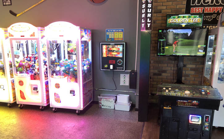 Carbone's Updated Arcade in Rochester Amusement Connect kiosk