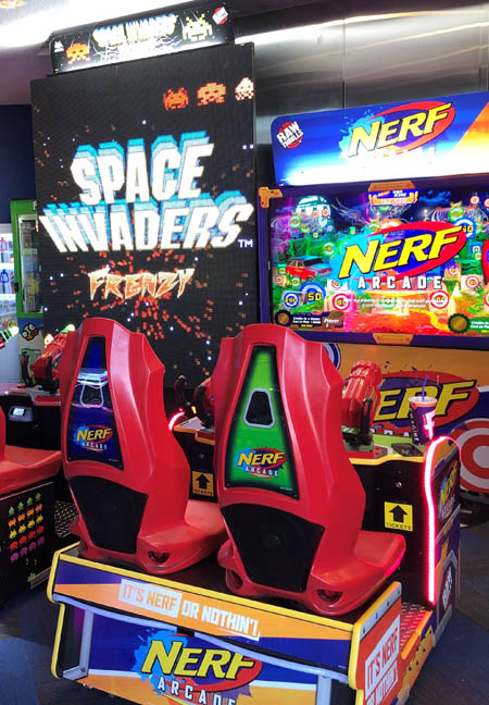 Emagine White Bear Space Invaders and Nerf Arcade