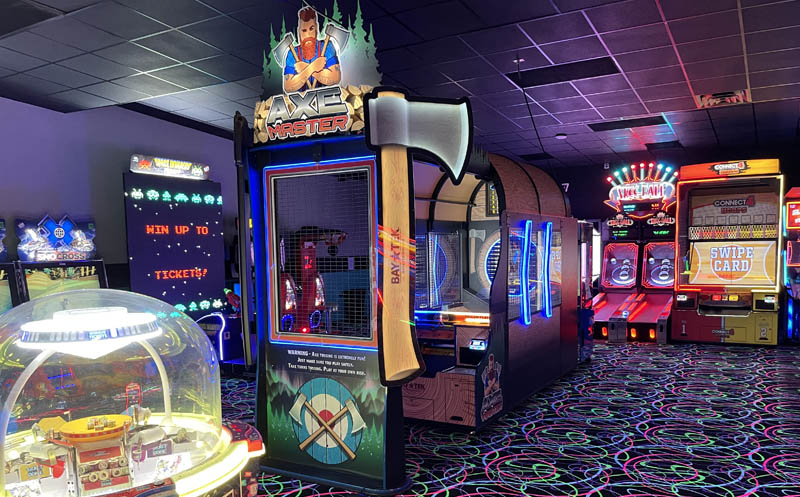 Expanded Arcade Room Shakopee Bowl Axe Master