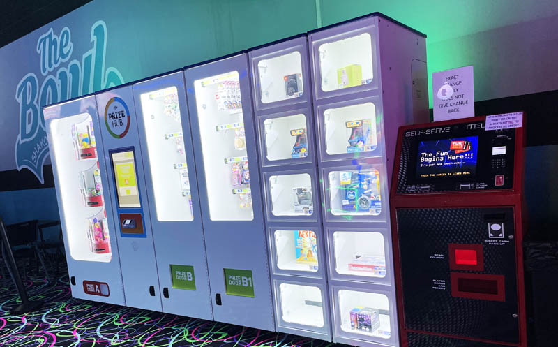 Expanded Arcade Room Shakopee Bowl Prize Hube Intercard Kiosk