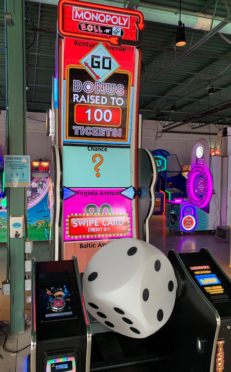 Valleyfair New Arcade Game 2021 Monopoly Roll-N-Go